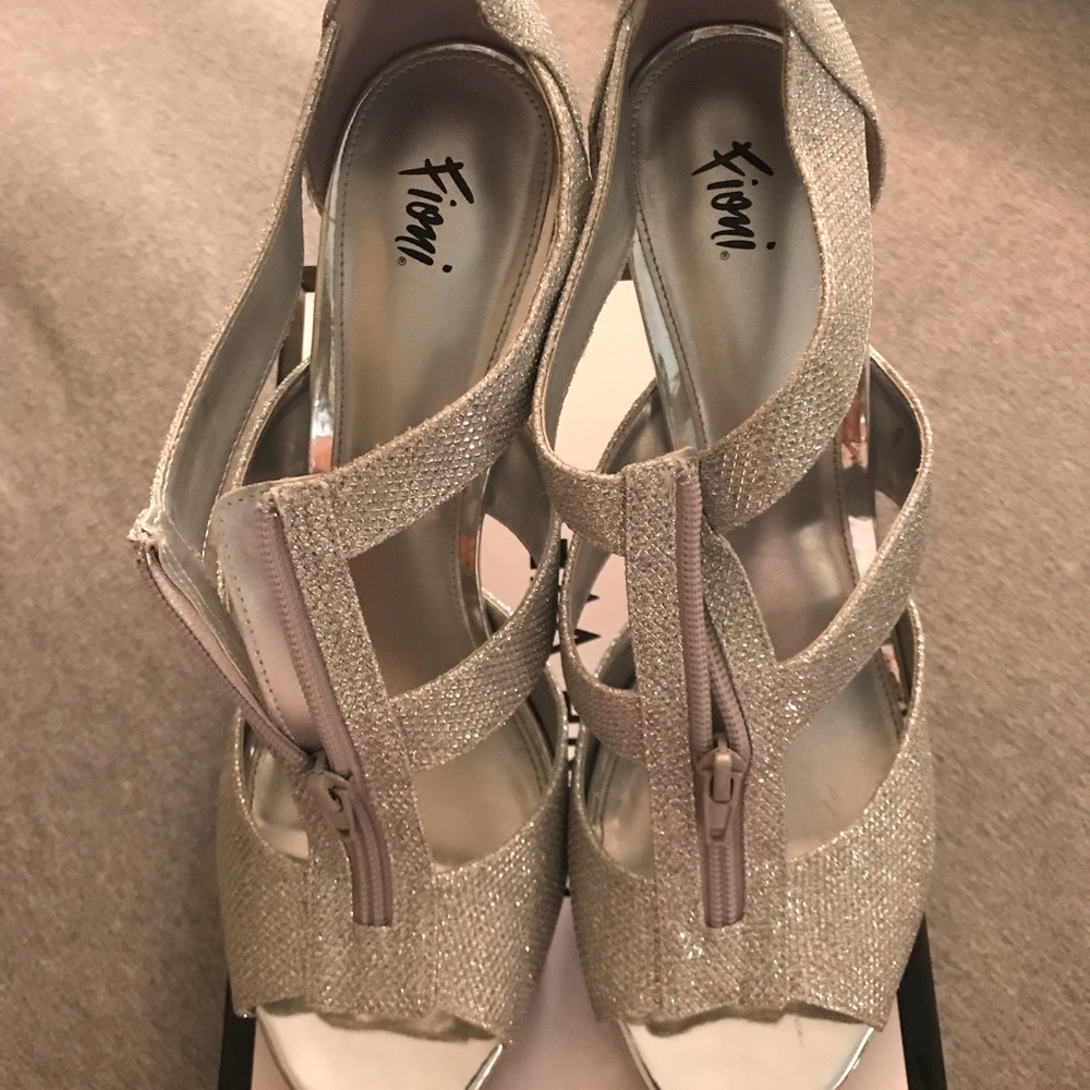 Glitzy Shiny Silver Shoes